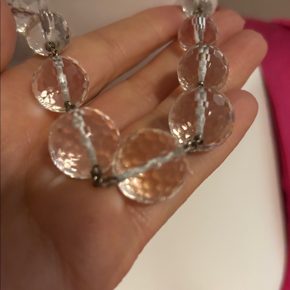 Elegant Silver Beaded Necklace